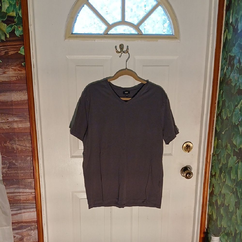 Express Charcoal V-Neck T-Shirt RL14